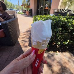 Hot day so my ice cream was melting Hot day so my ice cream was melting