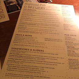 New menu Jan 2020