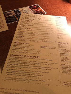 Menu photo 8 Highland Pub & Brewery Gresham, OR