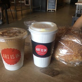 Art Is In Bakery - Ice coffee and turmeric latte - Bakeries Near Me - Ottawa, Ontario Art Is In Bakery - Ice coffee and turmeric latte - Bakeries Near Me - Ottawa, Ontario
