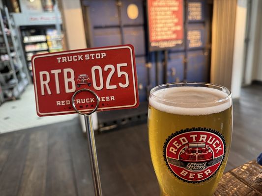 Photo of Red Truck Beer - Vancouver, BC, CA. Beer and order sign~