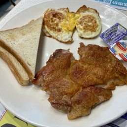 Grilled Chicken Steak w/ Two Eggs&Toast Grilled Chicken Steak w/ Two Eggs&Toast