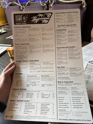 Menu photo 1 Fuji Sushi Upper King Charleston, SC