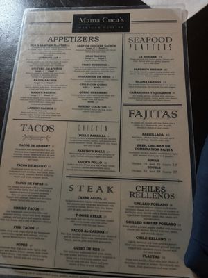 Menu photo 1 Mama Cuca's Mexican Cuisine Mansfield, TX