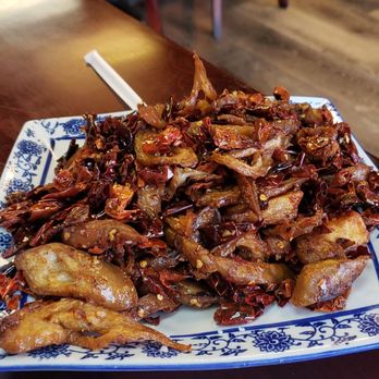 Xian Kitchen - Wok fried intestines and potatoes with a mountain of dried chilies. - Chinese Near Me - Milpitas, California Xian Kitchen - Wok fried intestines and potatoes with a mountain of dried chilies. - Chinese Near Me - Milpitas, California