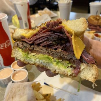 Burgers Supreme - Pastrami burger on Texas toast. Golden Burger. Fav - Burgers Near Me - Provo, Utah