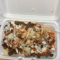 Halal Gyro King - Lamb platter. Hold the salad. Add onions and extra sauce.  Not too pretty but very, very good.