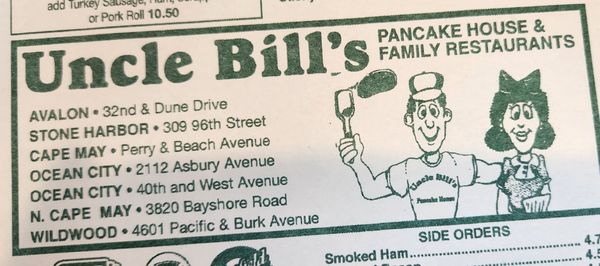 Menu photo 5 Uncle Bill's Pancake House Cape May, NJ Menu photo 5 Uncle Bill's Pancake House Cape May, NJ