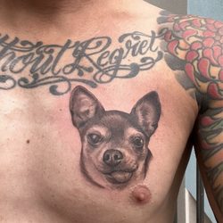 Electric 13 Tattoo - Pet portrait of my recently passed Bully boy.