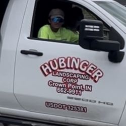 Hubinger Landscaping - This employee of Hubinger yelled "Fuck gay people" at me as he drove past me.