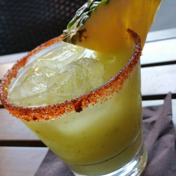 Meso Maya Comida y Copas - AVOCADO MARGARITA ($12): fresh muddled avocado, freshly squeezed pineapple & lime juices, triple sec & casa noble crystal - Mexican Near Me - Dallas, Texas