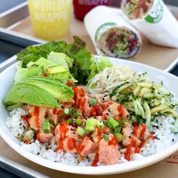 World Wrapps - Spicy Tuna Bowl. Photo by @martiwantsmore - Mediterranean Near Me - Campbell, California