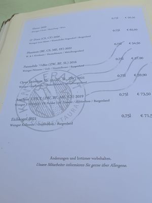 Menu photo 4 Kanzleramt Vienna, 9 Menu photo 4 Kanzleramt Vienna, 9