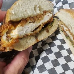 Sky Wings - Bourbon honey chicken sandwich