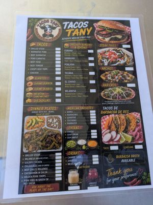 Menu photo 2 Tacos Tany San Leandro, CA Menu photo 2 Tacos Tany San Leandro, CA