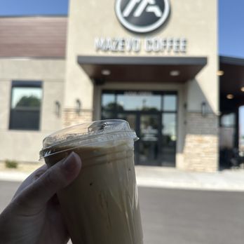 Mazevo Coffee - Caramel coconut iced latte - Coffee & Tea Near Me - Billings, Montana Mazevo Coffee - Caramel coconut iced latte - Coffee & Tea Near Me - Billings, Montana