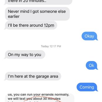 Mexsteam - This is where he told me the time he would be here. No window just 12... didn't show up until 1 - Carpet Cleaning Near Me - San Diego, California