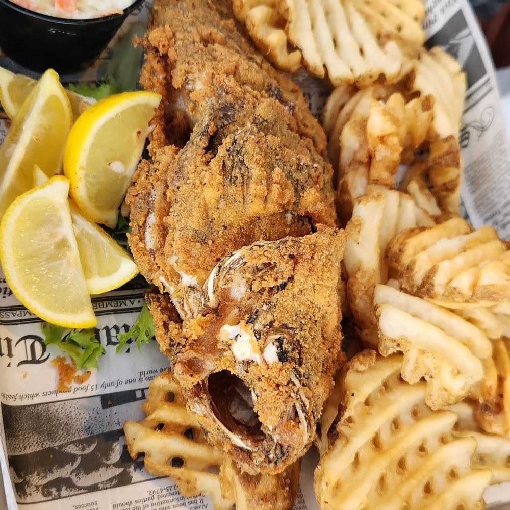 Grouper Shack - My friends whole fish dinner - Seafood Near Me - Jacksonville Beach, Florida