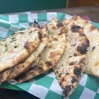 Turmeric Hut - Indian Restaurant - Garlic cheese naan - Indian Near Me - Oceanside, California