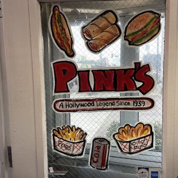Pink's Hot Dogs - a sign for a hot dog shop - Hot Dogs Near Me - Inglewood, California