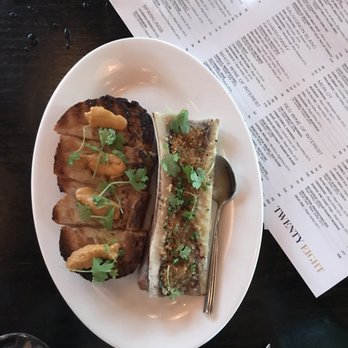 Twenty Eight - uni and bone marrow toast - Steakhouses Near Me - Irvine, California Twenty Eight - uni and bone marrow toast - Steakhouses Near Me - Irvine, California