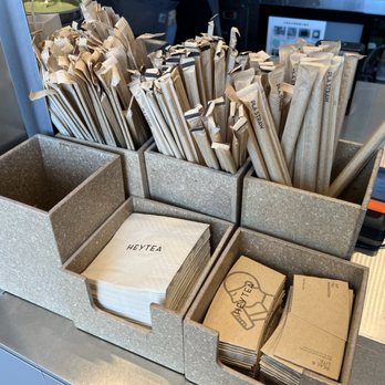 Heytea - Napkins & straws - Bubble Tea Near Me - San Diego, California