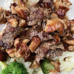 Chicken and steak teriyaki