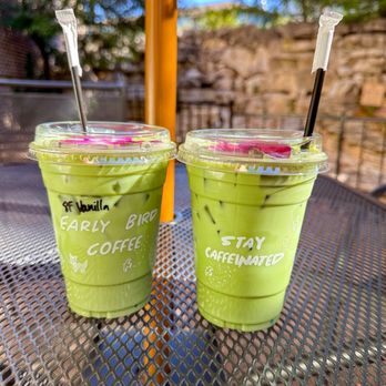 Early Bird Coffee - vanilla matcha and rosemary lavender matcha - Coffee & Tea Near Me - San Antonio, Texas