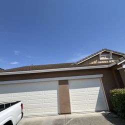 J&R Handyman Services - Painted garage door with Swiss coffee