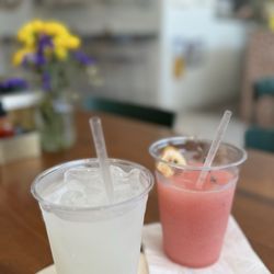 Fish Company Taco - Coconut lime Fresca and rose guava frozen