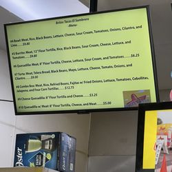 Brito's Tacos - Menu