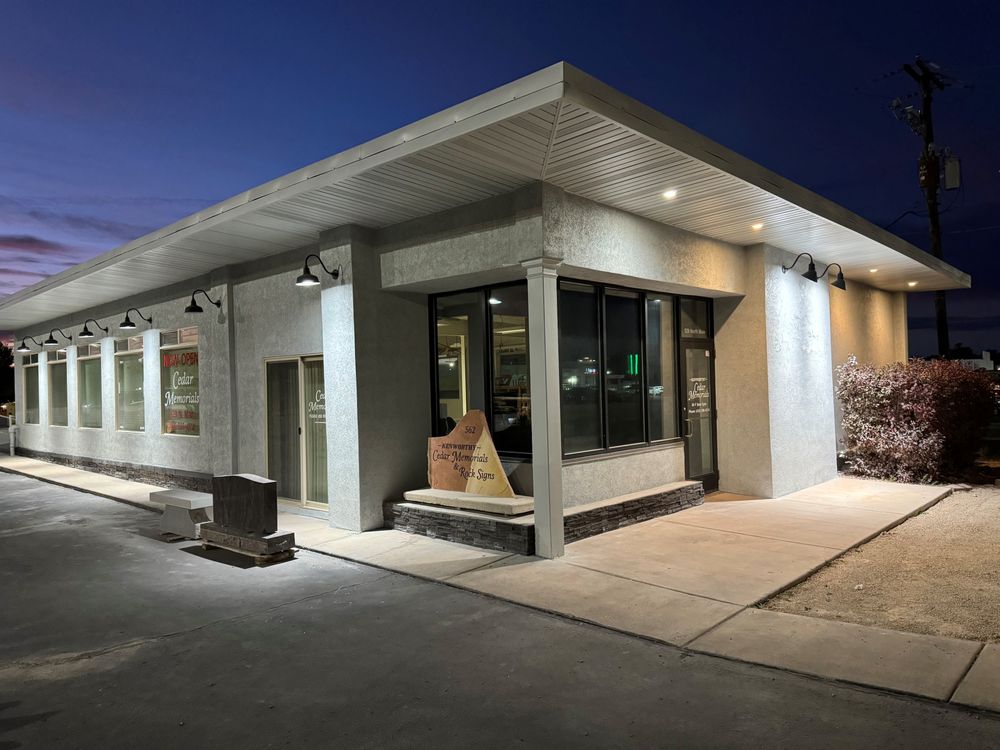 CEDAR MEMORIALS Updated September 2024 929 N Main St, Cedar City