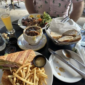 Figaro Bistrot - Jambon sandwich and steak and eggs - French Near Me - Los Angeles, California