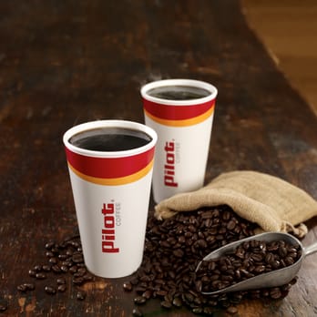 Pilot Travel Center - two cups of coffee and coffee beans - Gas Stations Near Me - Austintown, Ohio