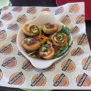 Bad Daddy's Burger Bar - Fried deviled eggs - Burgers Near Me - Decatur, Georgia Bad Daddy's Burger Bar - Fried deviled eggs - Burgers Near Me - Decatur, Georgia