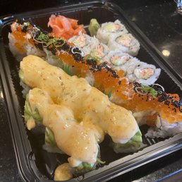 Crazy Russian Roll 8 Pcs Volcano Maki Crab Salad Maki 6 Pcs Crazy Russian Roll 8 Pcs Volcano Maki Crab Salad Maki 6 Pcs
