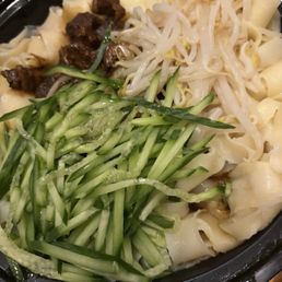 Their version of Dan Dan noodles  Fresh homemade noodles. Refreshing