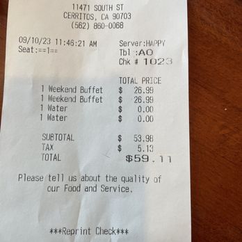 Four Seasons Buffet - Price per person on weekend. - Buffets Near Me - Cerritos, California Four Seasons Buffet - Price per person on weekend. - Buffets Near Me - Cerritos, California