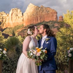 Weddings In Sedona - This happy couple had a sweet ceremony at the Sedona Heritage Museum! Andrew Holman Photography, Mountain High Flowers, Patricia Vega Studio