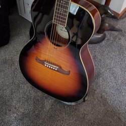 Guitar Center - This is my first guitar! My dad picked this one out for me. I'll definitely keep it forever!