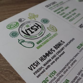 VISH - Menu - Vegetarian Near Me - Edmonton, Alberta