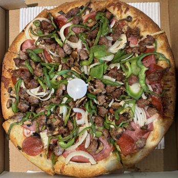 Gino's Pizza - Ahhhh...a Thick Crusted Large Gino's Special Pizza! Da BEST! - Pizza Near Me - Pismo Beach, California