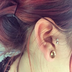 Michael Jays Tattoo & Piercing Clinic - Double Tragus done by Ashley.