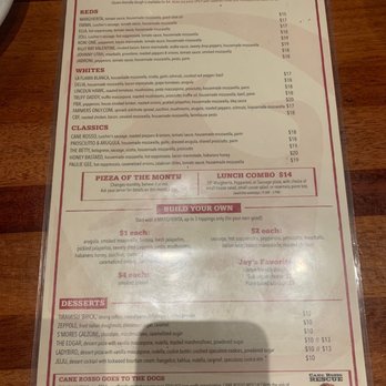 Cane Rosso - Menú - Pizza Near Me - Dallas, Texas