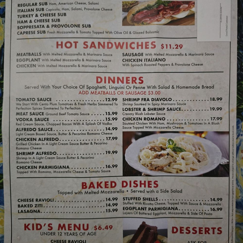 Fratelli's Pizza - Menu as of 5/29/25. - Salad Near Me - Myrtle Beach, South Carolina