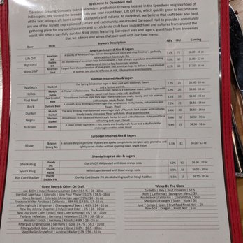 Daredevil Hall - Beer menu - Burgers Near Me - Indianapolis, Indiana