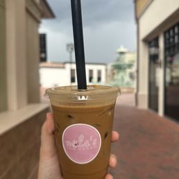 Vietnamese coffee float with mint Oreo ice cream