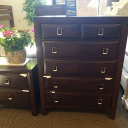 Aaron's - $437 including tax, chest and 2 night tables