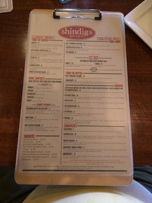 Menu photo 6 Shindigs Bar & Grill Winfield, KS