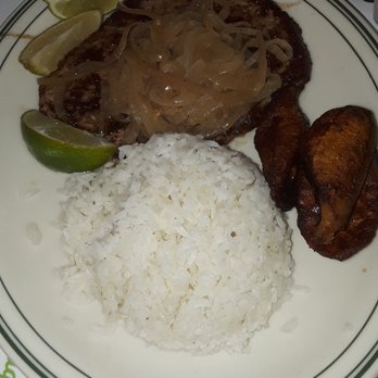 Versailles - Steak with plantains and white rice. - Cuban Near Me - Miami, Florida Versailles - Steak with plantains and white rice. - Cuban Near Me - Miami, Florida
